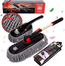 Car Duster Exterior with Extendable Handle, Scratch Free Auto Wash Brush Mop, In