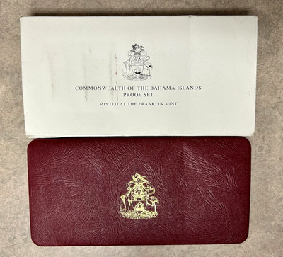 1972 Bahamas Proof Set - Coins Still In Plastic - Box & COA - Some Periph. Haze
