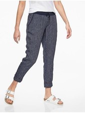 Athleta Pants Womens 8 Blue Print Jogger Ankle Stretch Polyester Athleisure