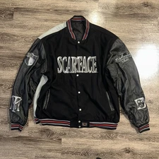 VTG Scarface Jacket JH Designs  Mens 6XL Black Embroidered The World Is Yours