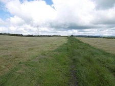 Photo 6x4 Farm track off Springhill Road Barrhead Crossing a recently cut c2016