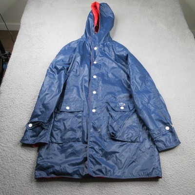 Vintage Lacoste Rain Coat Mens Large Blue Snap On Windbreaker