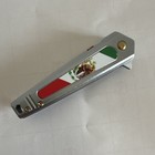 WarTech Mexican Flag Pocketknife Clip Point Plain Edge SS Blade Liner Lock Clip — photo 3