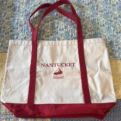 Nantucket Island Massachusetts Canvas Tote Bag Envirotote Made In USA