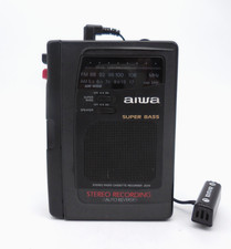 AIWA Stereo Radio Cassette Recorder HS-JS315W w/ Mic - Runs But Needs Repair