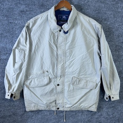 Vintage Members Only Jacket Mens Large Zip Up Tan