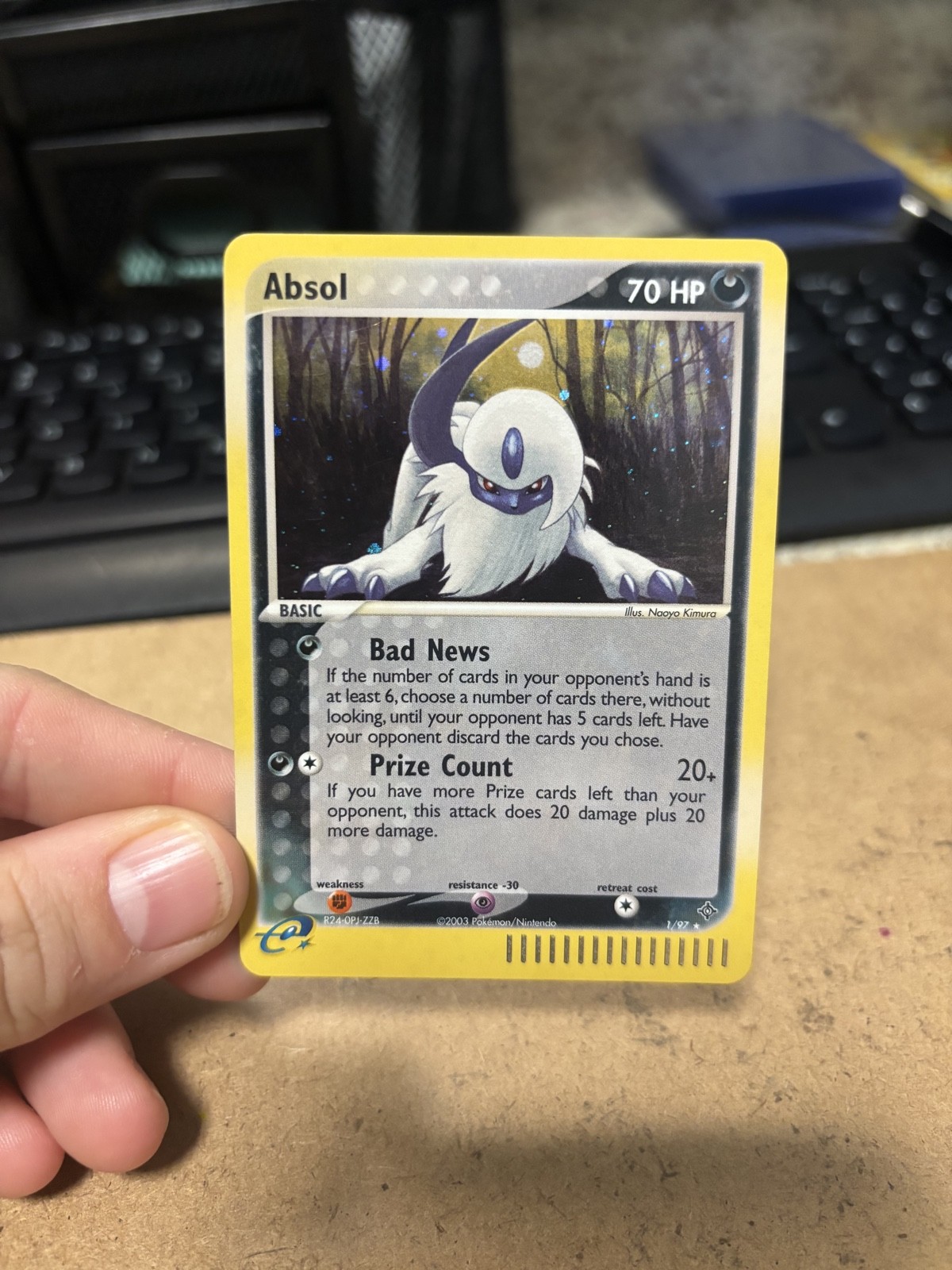 Absol 1/97 EX Dragon Holo NEAR MINT 