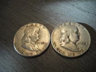 LOT OF 2 (TWO) 1952 BENJAMIN FRANKLIN Half Dollar NO MINT MARK