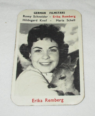 Erika Remberg 50er Jahre Maple Leaf deutsche Filmstars Kaugummi Karte