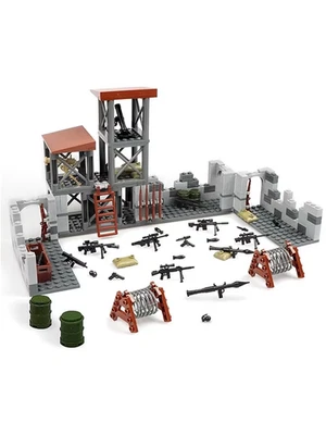 WW2 Military Base Model Building Kit for Kids Army Blocks & Supplies Set