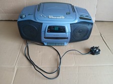 Alba CX532/B CD Radio Cassette Boombox Blue Tested Fully Working Mains Lead- VGC