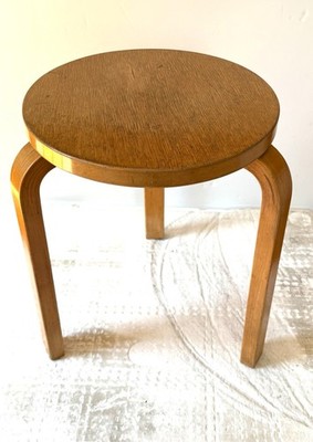 Authentic Vintage Aalto Stool60 made by Artek in Finland in the 1960's