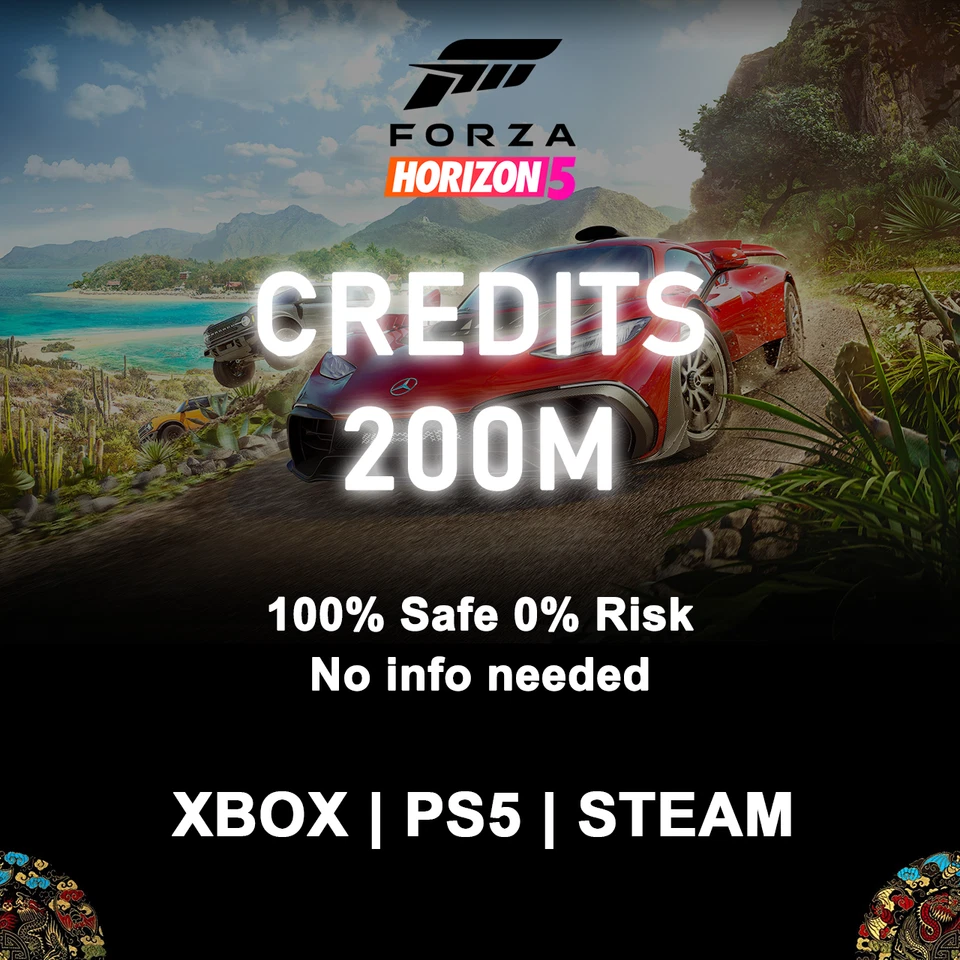 ✨Forza Horizon 5 CREDITS ⭐️ 200M CR XBOX|PS5|STEAM ⭐️Cheap Safe...