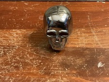 Vintage Heavy Metal Skull Gear Shifter Rat Rod Knob Chrome Skeleton Head Redeyes
