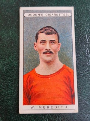 Football OGDENS 1908 Zigaretten Tabak Karte W BILLY MEREDITH MANCHESTER UNITED