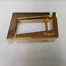 Ferragamo Style Gold-Tone Geometric Belt Buckle for 3.5cm Straps
