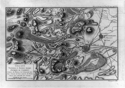 Volcans, troisi�me derniere epoque, environ Clermont, geology, Avergne, E