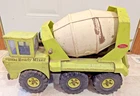 Vintage Mighty TONKA Lime Green Ready Mixer Cement Truck 6-Wheel Tandem Axle