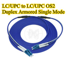 LC/UPC to LC/UPC OS2 Duplex Armored Single Mode Fiber Optic Patch Cord