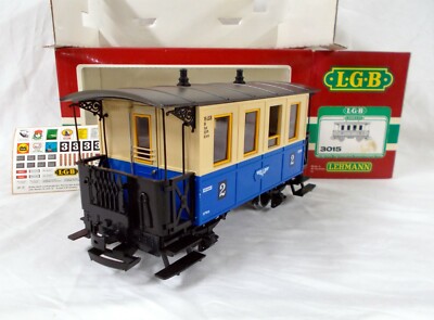 LGB 3015 PASSENGER CAR WITH METAL WHEELS AND CUSTOM LED LIGHT KIT