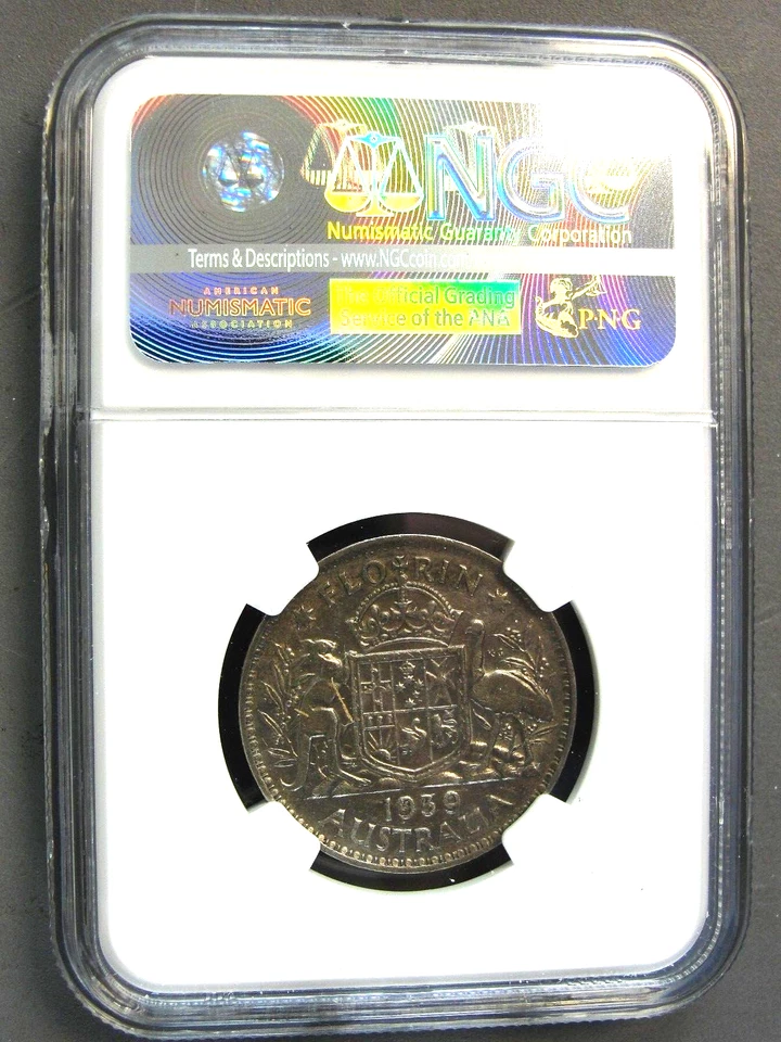1939 AUSTRALIA 2 SHILLING (FLORIN) GRADED XF45 by NGC - Image 2 of 2