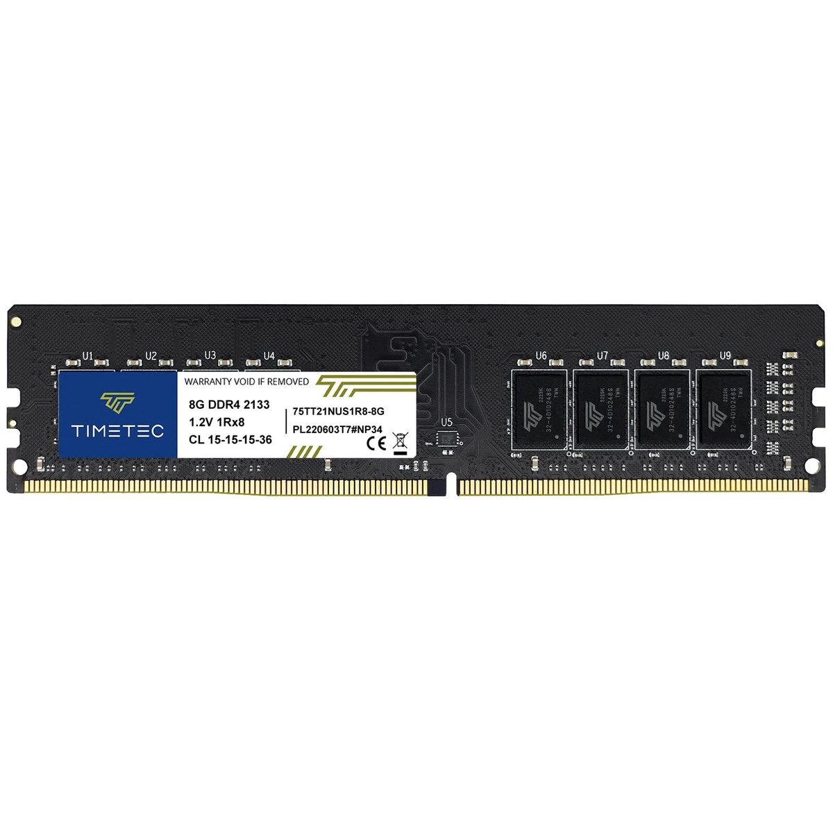 8GB DDR4 2133MHz PC4-17000 Non-ECC Unbuffered 1.2V CL15 1Rx8 
