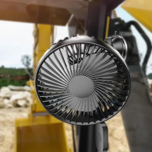 12V-24V 5W Auto Ventilator 3 Geschwindigkeiten Steuerung Tragbar Saugnapf Einzelkopf USB Autolüfter - Bild 4 von 11
