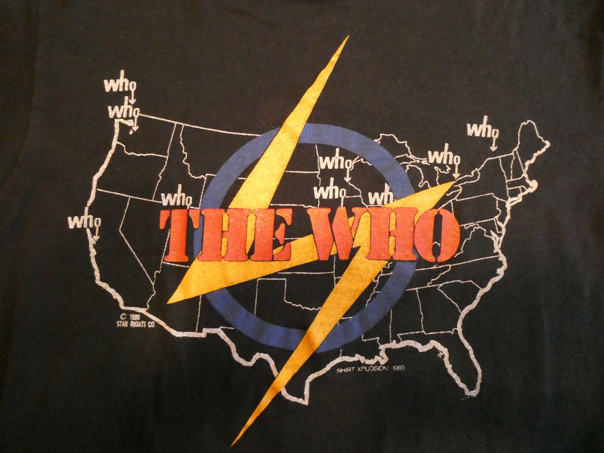 The Who 1980 Original Vintage tour shirt - Very Fine Condition