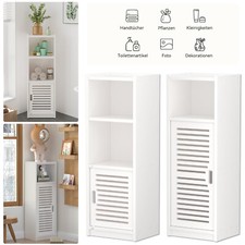Badezimmerschrank Badschrank Schmal Toilettenschrank Beistellschrank Weiß