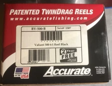 ACCURATE BV-500B, VALIANT BLACK, 6:1, Single Speed - New In Box
