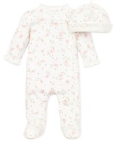 Little Me Baby Girl Rose Floral Layette Footie, Ivory Print, Newborn Little Me Baby Girl Rose Floral Layette Footie, Ivory Print, Newborn