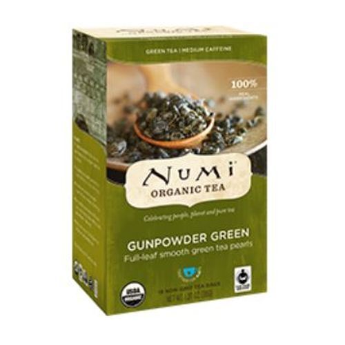 4X NUMI TEA ORGANIC GREEN TEA MEDIUM CAFFEINE GUNPOWDER GREEN KOSHER