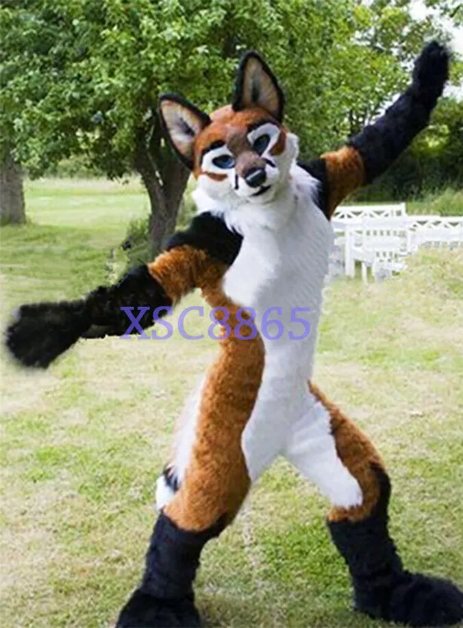 Pila de ozono ego NEW Brown Husky Dog Mascot Costume Long Fur Fox Adult Fancy Party Suit  Unisex | eBay