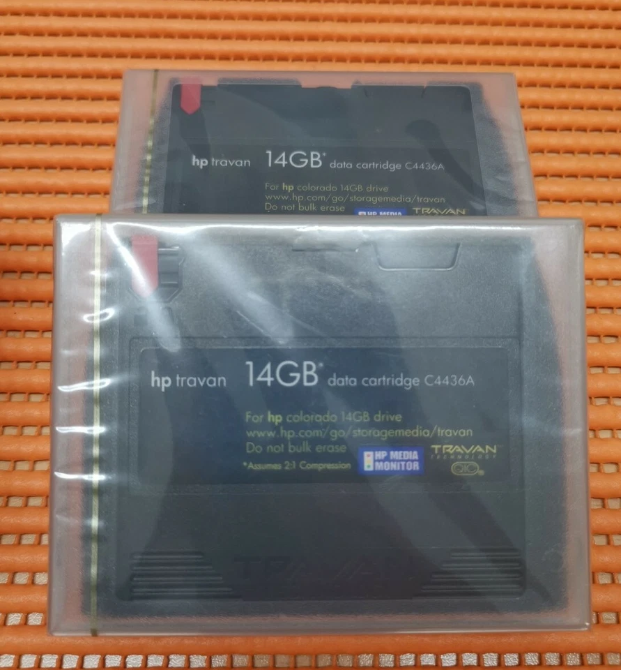 3x C4436A HP 14GB Travan TR5 Data Cartridge 7GB/14GB, New & Sealed - Image 2 of 2