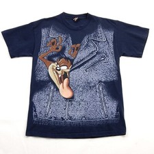 Vintage Taz Shirt Mens Large Looney Tunes Tazmanian Devil AOP Breakthrough