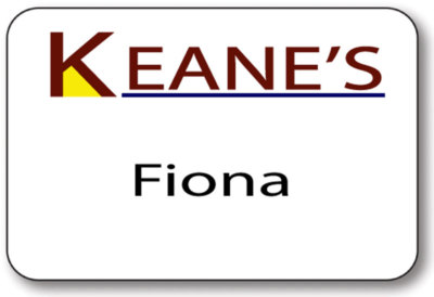 FIONA FROM KEANES ON SHAMELESS NAME BADGE PROP HALLOWEEN COSTUME MAGNET BACK