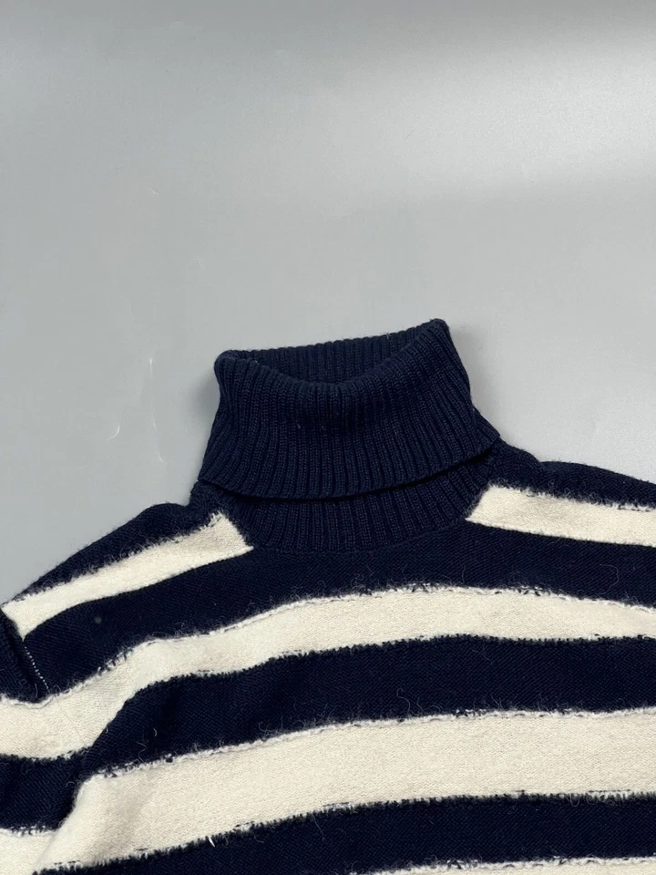 Men's Diesel Turtleneck Wool Alpaca Blend Striped Sweater Size M (Y0562) - Image 3 of 4