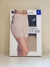 Gloria Vanderbilt 2-Pack Seamless Slip Short Size L
