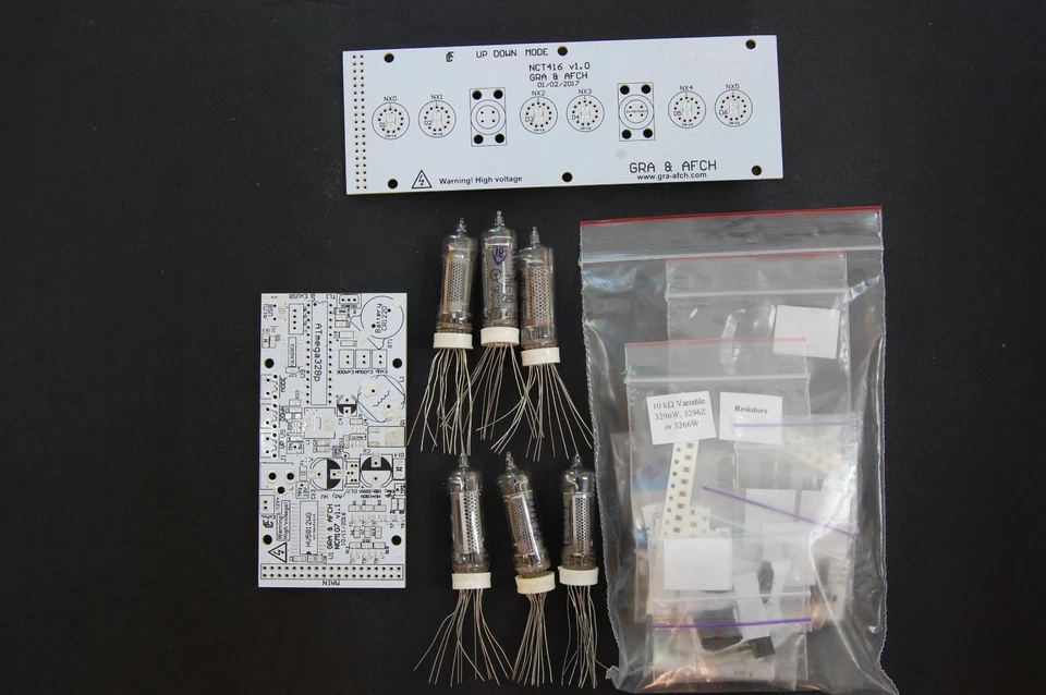 KIT Nixie Tubes Clock IN-16 All parts 12/24H Slot Machine Timer USB Temeperature - Image 3 of 4