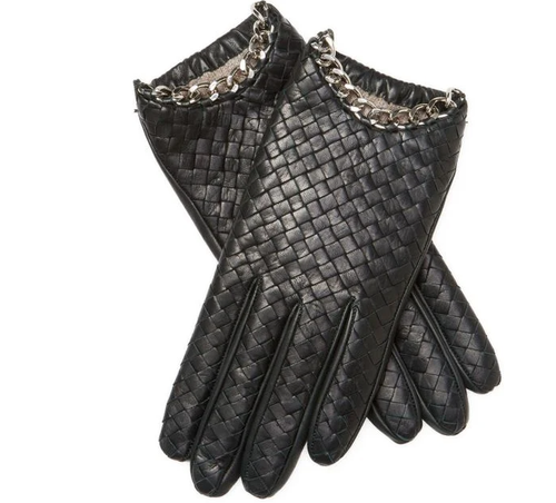 Portolano Women's Chain Black Leather 