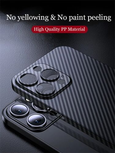 Ultracienkie etui z włókna węglowego do iPhone 15 13 12 11 14 Pro Max odporne na wstrząsy etui - Zdjęcie 3 z 23