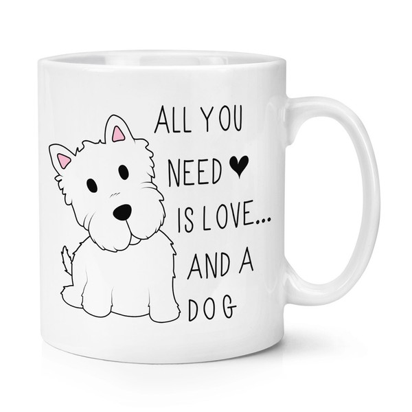 All You Need Is Love Und Einen Hund 284Ml Becher Tasse - Tier Welpe Terrier-image