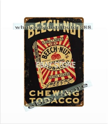 chewing tobacco gifts Beech-Nut Chewing Tobacco smoker gift metal tin sign bedroom wall prints