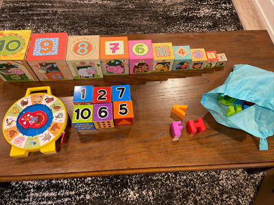 Lot Of Toys Number NESTING STACKING BLOCKS Farm Animals And Letters 1173 