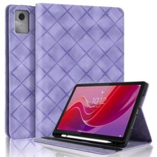 For Lenovo Tab M11 / Xiaoxin Pad 11 2024 Rhombus Embossed Leather Tablet Case