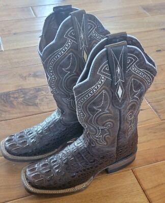 Estrella Cowboy Boots Delpos 25 Square Toe Western Brown 