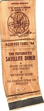 The Futuristic Satellite Diner, Finest of Foods, Vintage Matchbook Cover