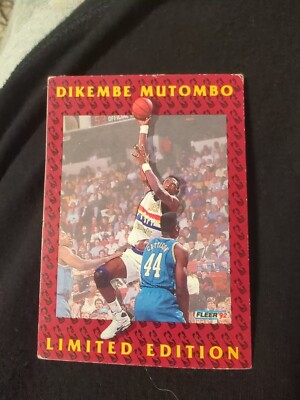 dikembe mutombo limited edition card Amazon.com: 1991-92 Fleer 277 Dikembe Mutombo Denver Nuggets Rookie Card