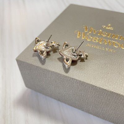 Vivienne Westwood “HEART STAR ORB” ポロ 44 Vivienne Westwood DIAMANTE Earrings Orb Heart Red Silver From