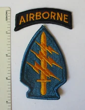 US ARMY AIRBORNE SPECIAL FORCES PATCH Merrowed Edge Vietnam / Cold War Vintage